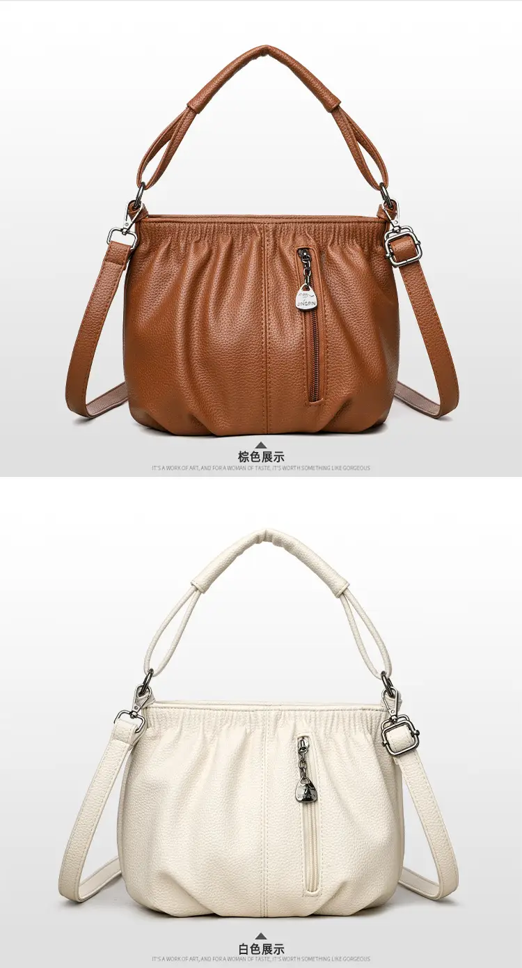 Black Retro Soft Leather Shoulder Bag for Women 2026 — feature 21
