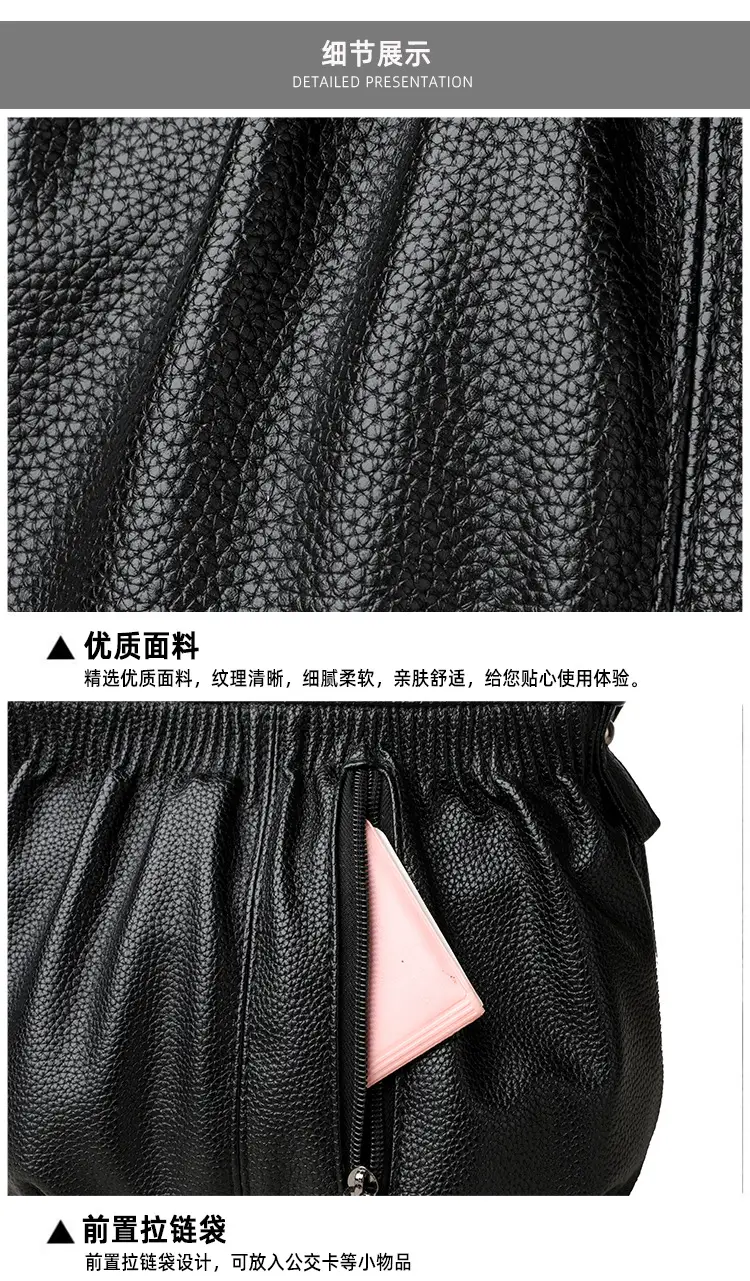 Black Retro Soft Leather Shoulder Bag for Women 2026 — feature 22