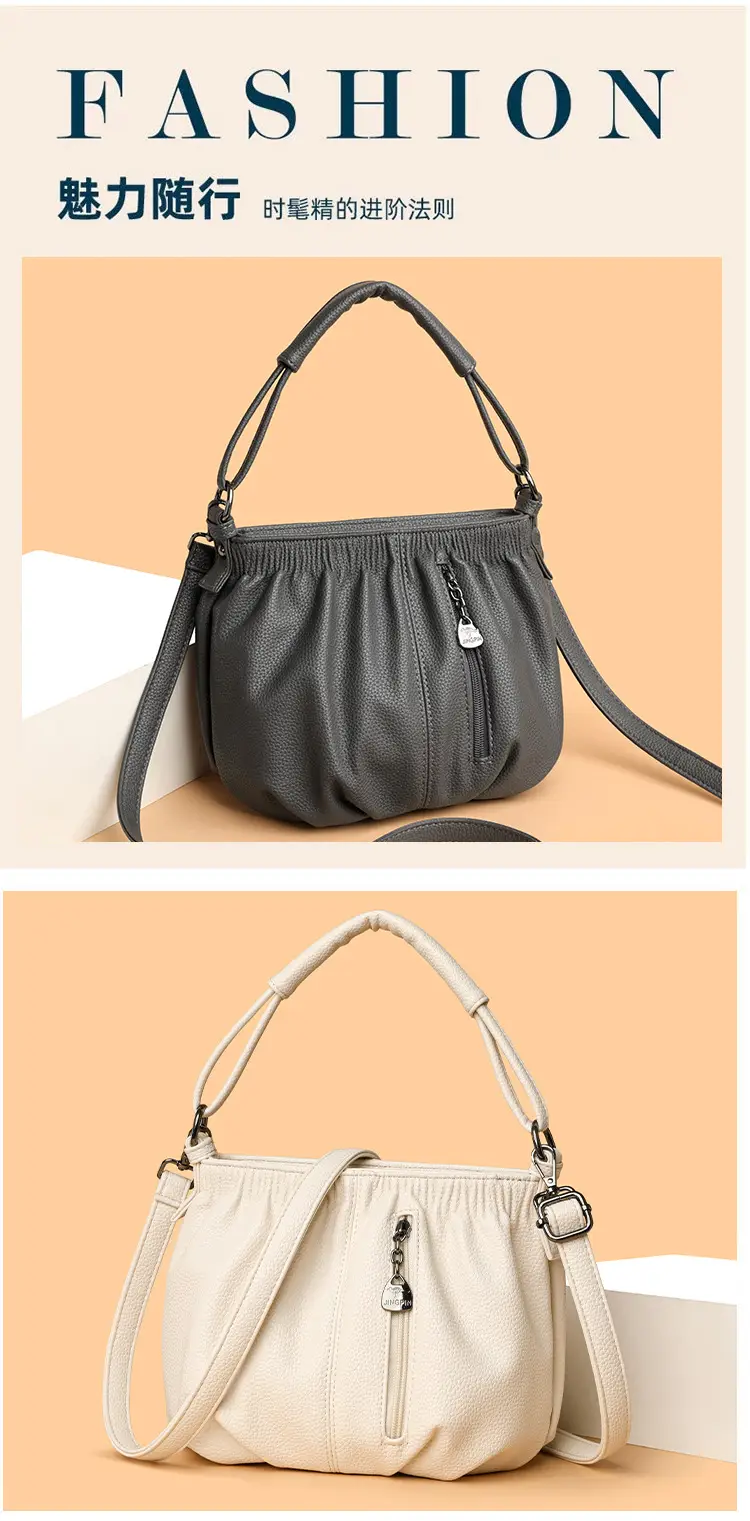 Black Retro Soft Leather Shoulder Bag for Women 2026 — feature 8