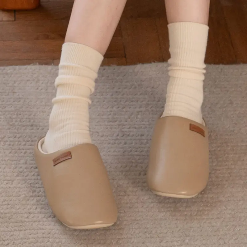 Home Cotton Slippers for Women Winter New Home Indoor Non-Slip Couple Warm and Comfortable Silent Floor Cotton Slippers