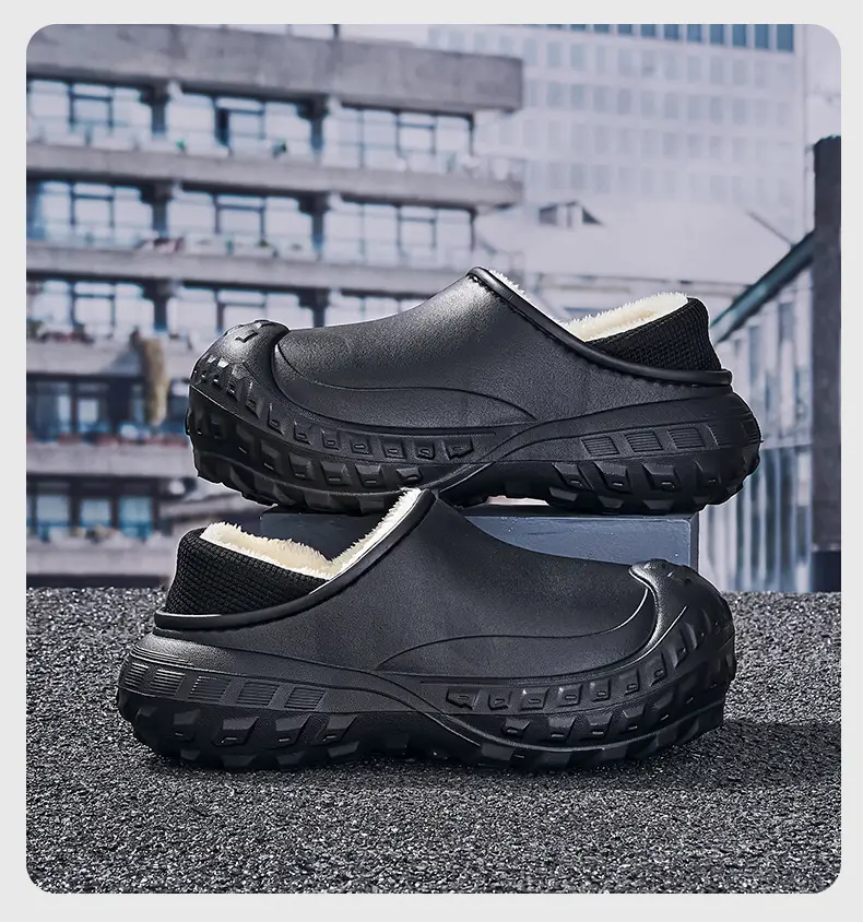 2025 Winter Cotton Slippers for Men, Warm Eva Waterproof, One-Leg Velvet Bag Heel for Women — feature 20