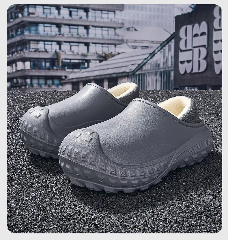 2025 Winter Cotton Slippers for Men, Warm Eva Waterproof, One-Leg Velvet Bag Heel for Women — feature 21
