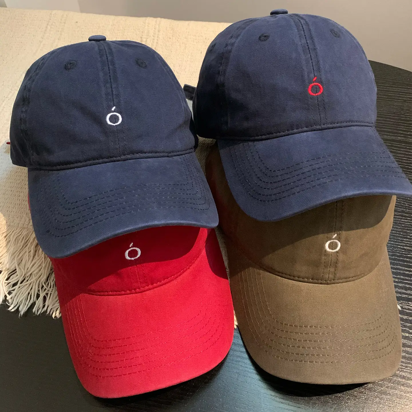 Women Navy Blue Baseball Cap with White Logo - Image 9