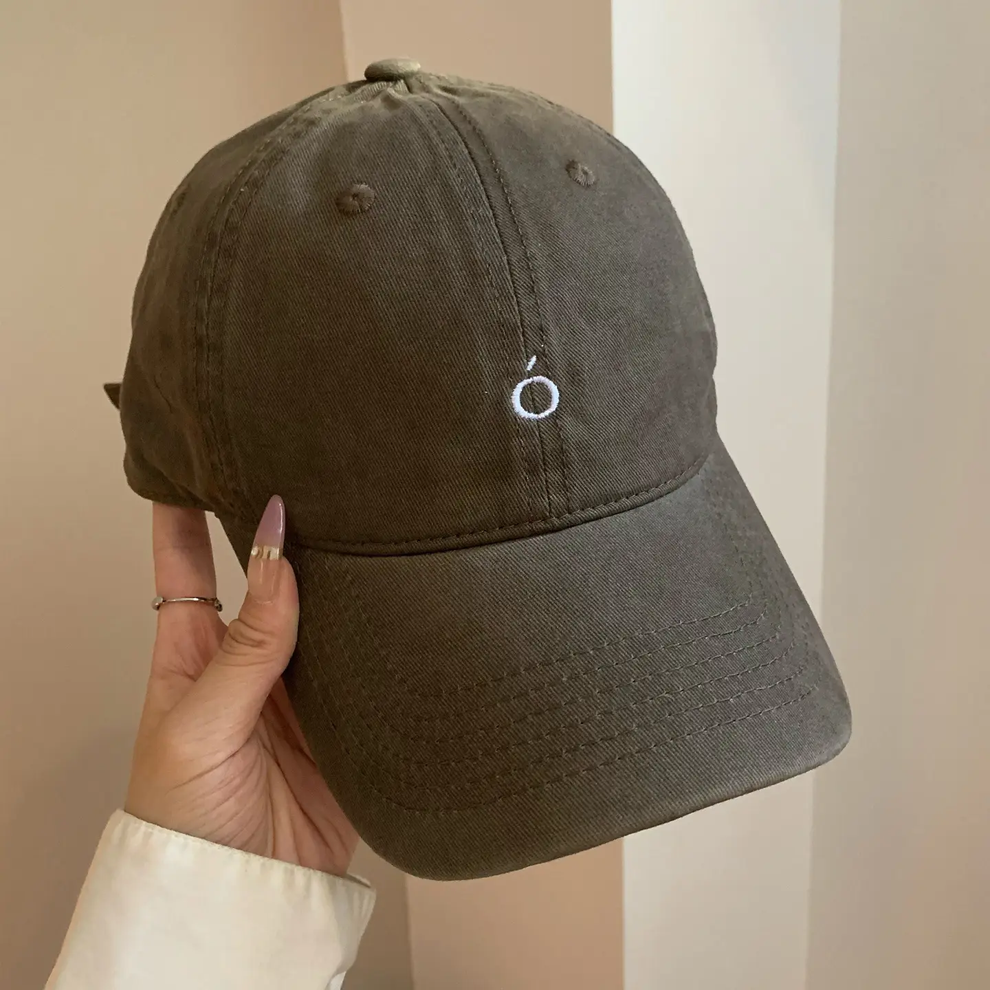 Women Navy Blue Baseball Cap with White Logo - Image 4