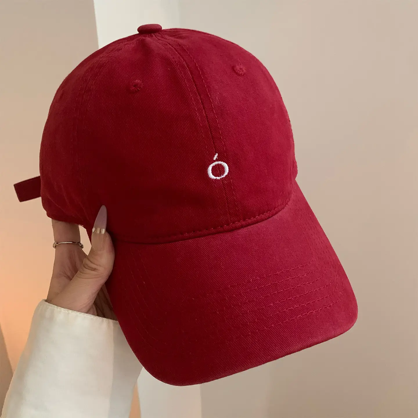 Women Navy Blue Baseball Cap with White Logo - Image 5