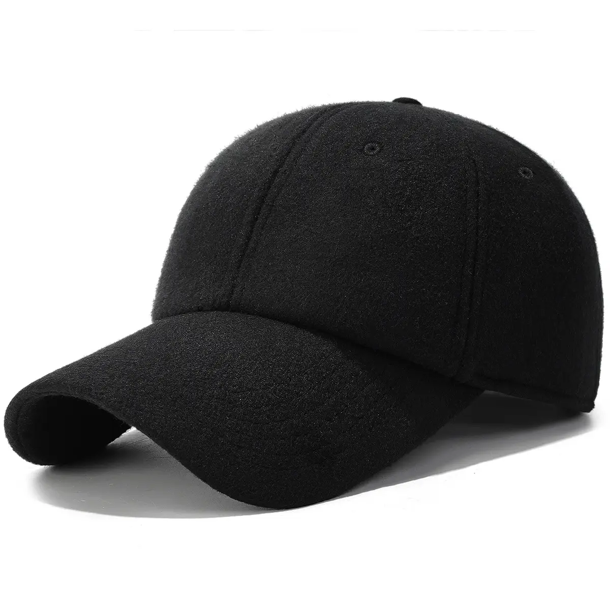 Winter Wool Cap for Men Women Black Cold Proof