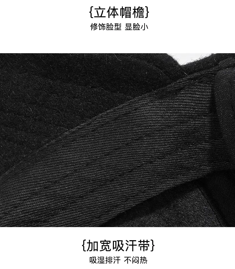 Winter Wool Cap for Men Women Black Cold Proof — feature 17