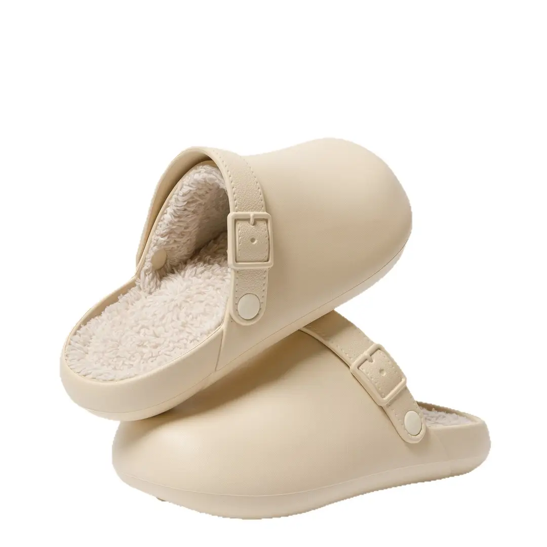 Thick-Soled Cotton Slippers for Women with a Stepping-On-Clouds Feel, Winter 2026 New Model, Indoor Plush Warm Antibacterial Anti-Odor Non-Slip Cotton Slippers for Men