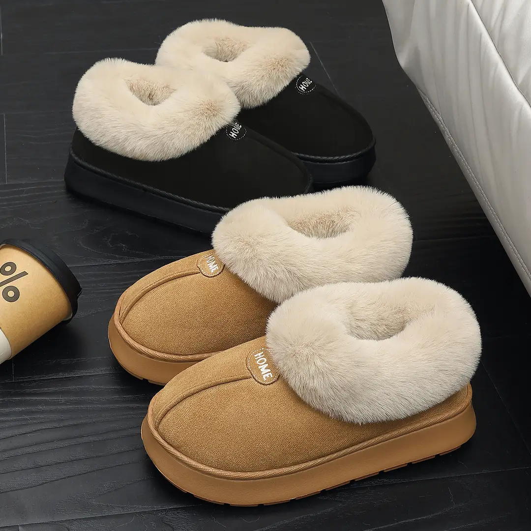 Women's Outdoor Cotton Slippers for Autumn and Winter Fashion Couples Home Indoor Non-Slip Wear-Resistant Thick-Soled High-Top Cotton Slippers for Men Wholesale - Image 5