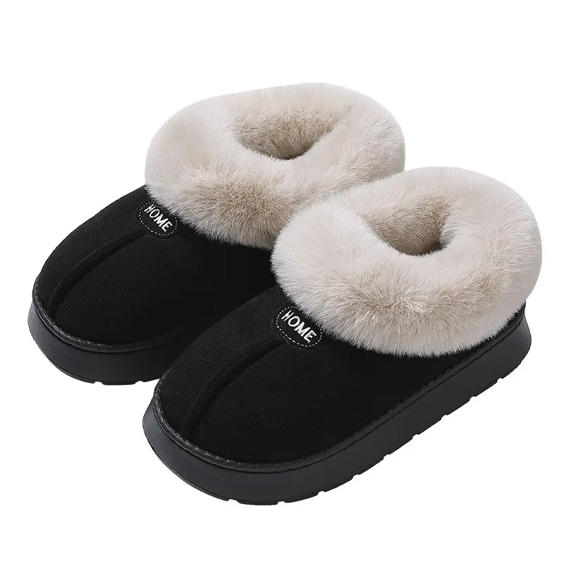 Fleece-Lined Cotton Shoes for Women, Autumn and Winter Fashion, Household Slippers with Heel, Non-Slip Thick-Soled High-Top Cotton Slippers for Men, Wholesale - Image 8