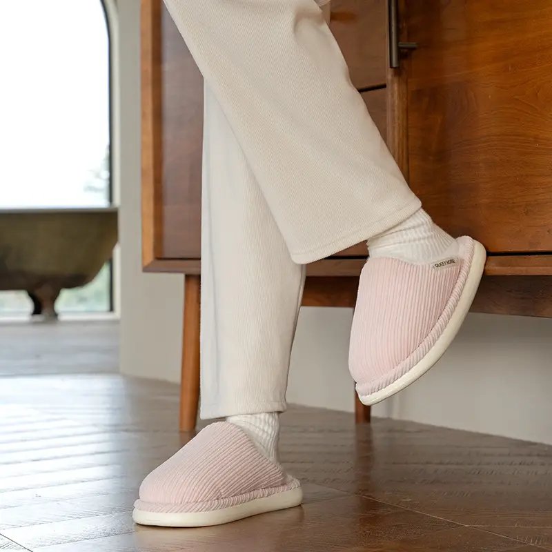 Women's Autumn and Winter 2026 New Style Indoor Non-Slip Thick-Soled Home Plush Anti-Odor Floor Slippers for Men - Image 7