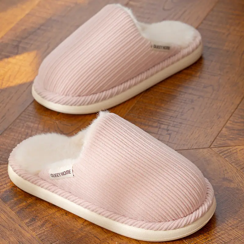 Women's Autumn and Winter 2026 New Style Indoor Non-Slip Thick-Soled Home Plush Anti-Odor Floor Slippers for Men - Image 8