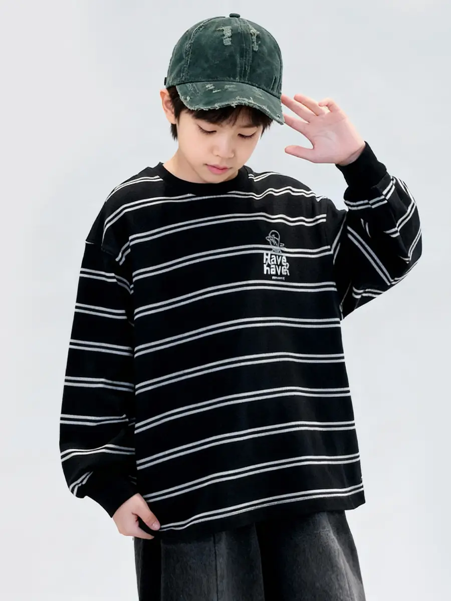 Boys Striped Long Sleeve T-Shirt 2025 - Image 3