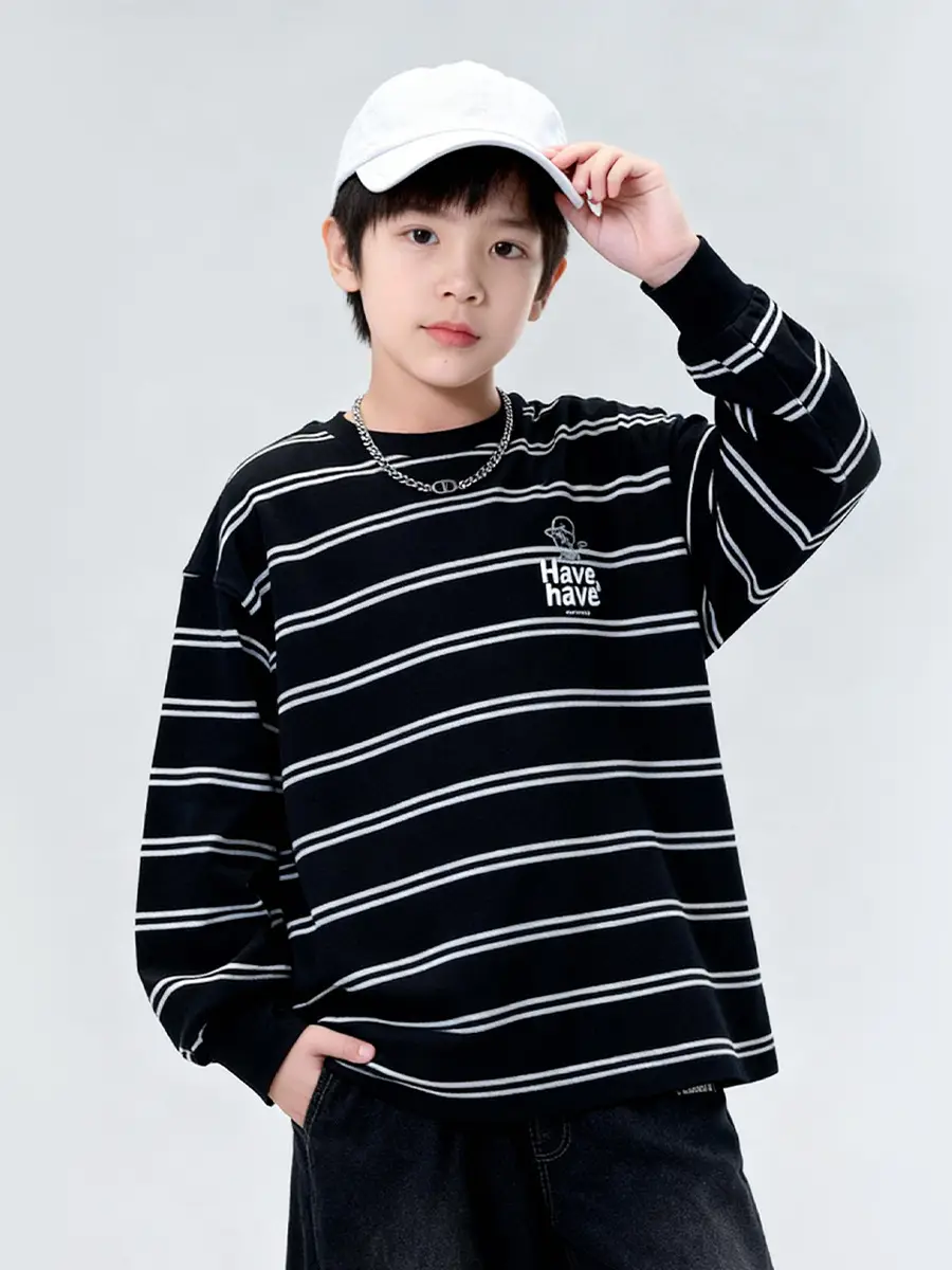 Boys Striped Long Sleeve T-Shirt 2025 - Image 5