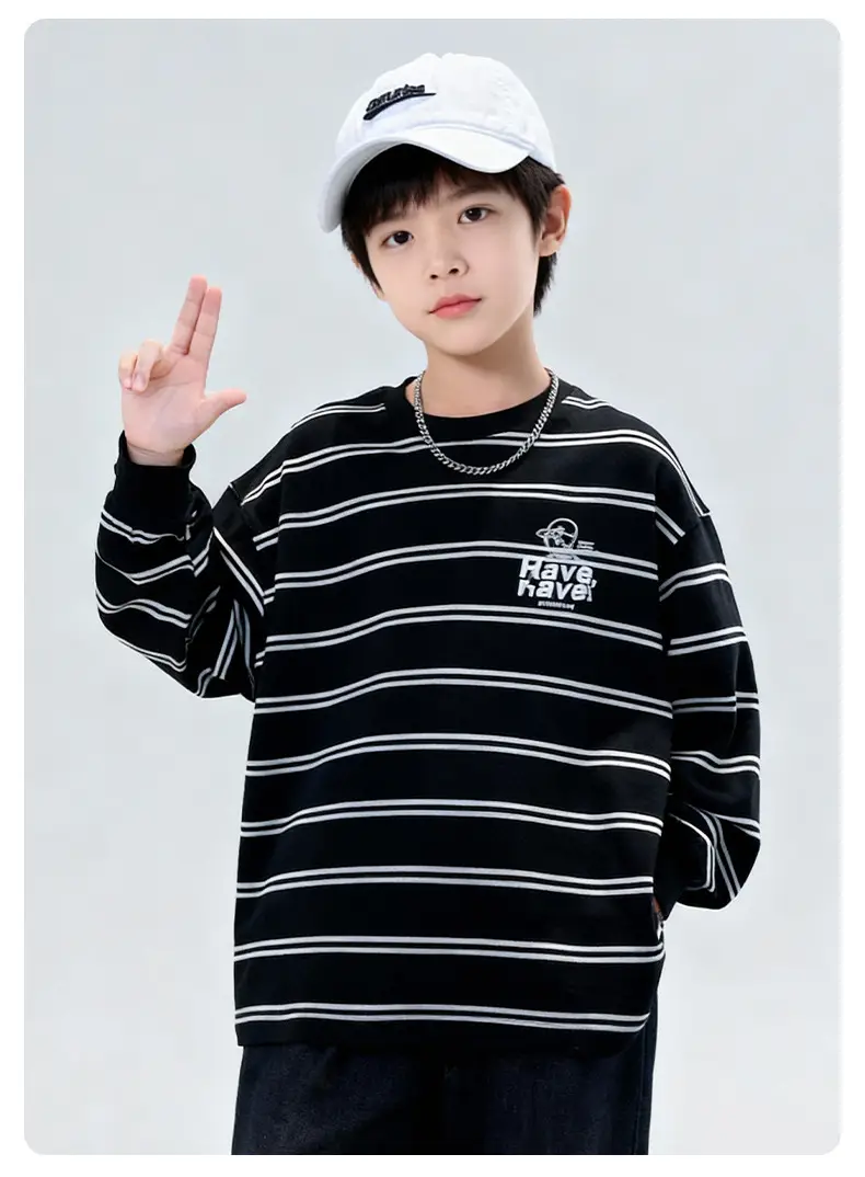 Boys Striped Long Sleeve T-Shirt 2025 — feature 5