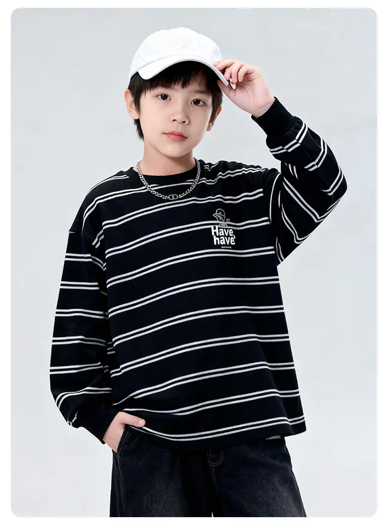 Boys Striped Long Sleeve T-Shirt 2025 — feature 7