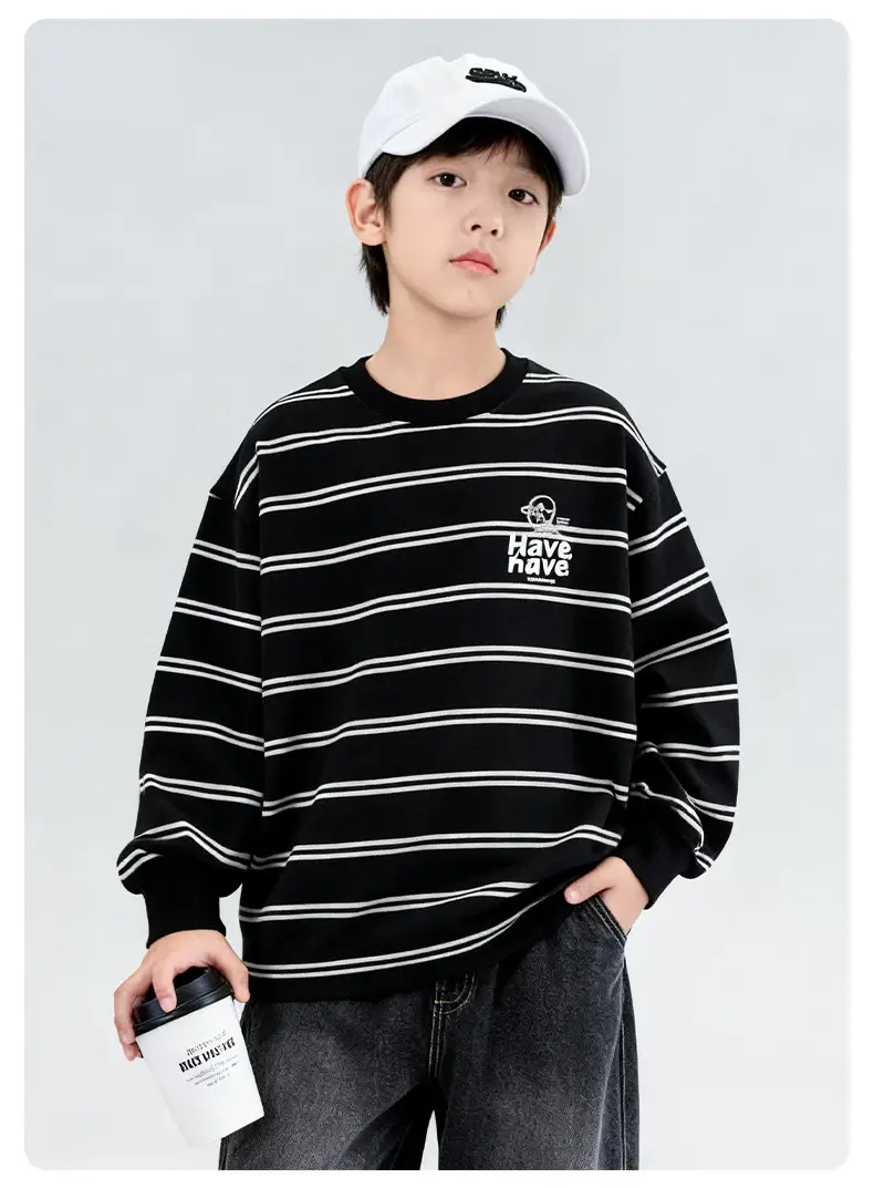 Boys Striped Long Sleeve T-Shirt 2025 — feature 8