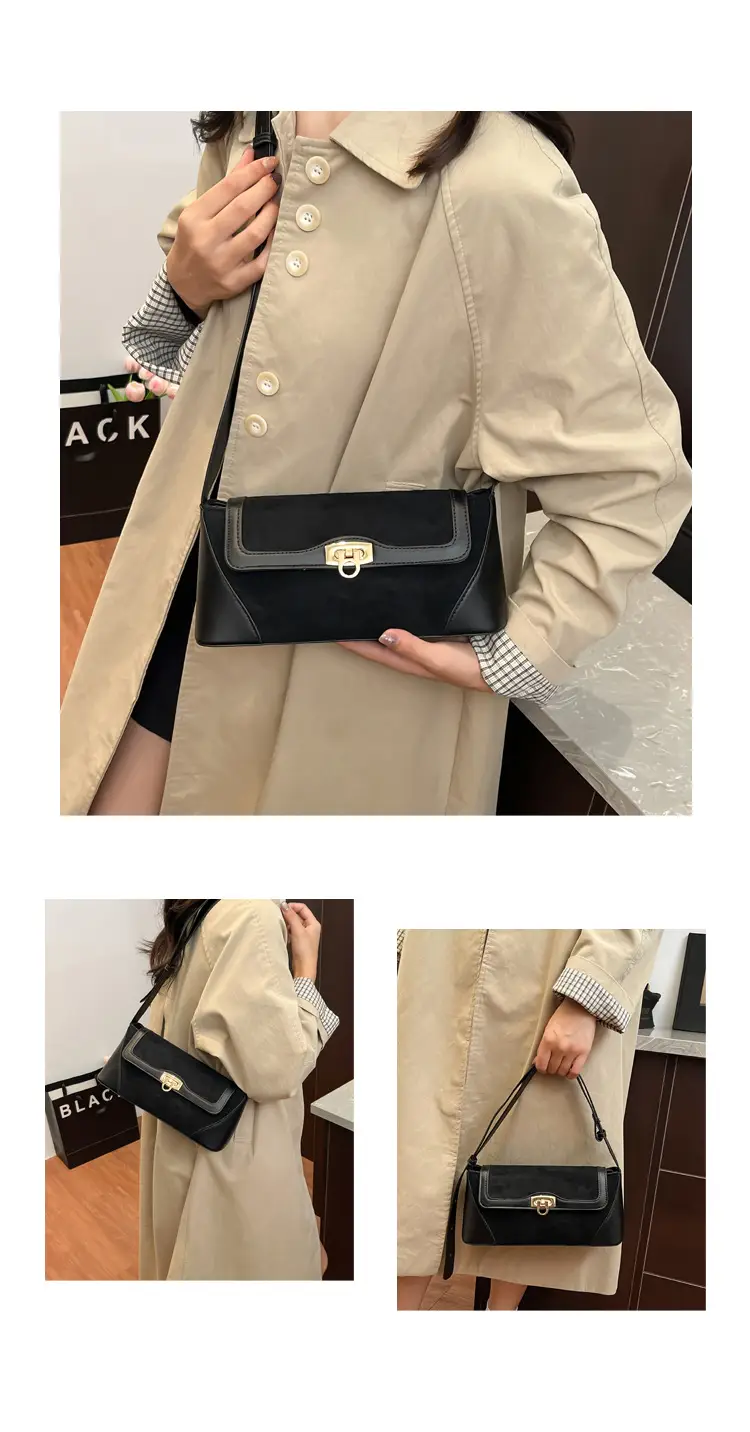 Women Crossbody Bag Beige French Luxury Textured — feature 10
