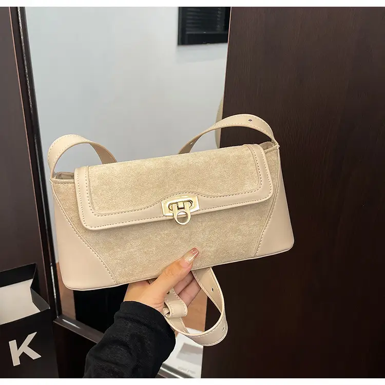 Women Crossbody Bag Beige French Luxury Textured — feature 16