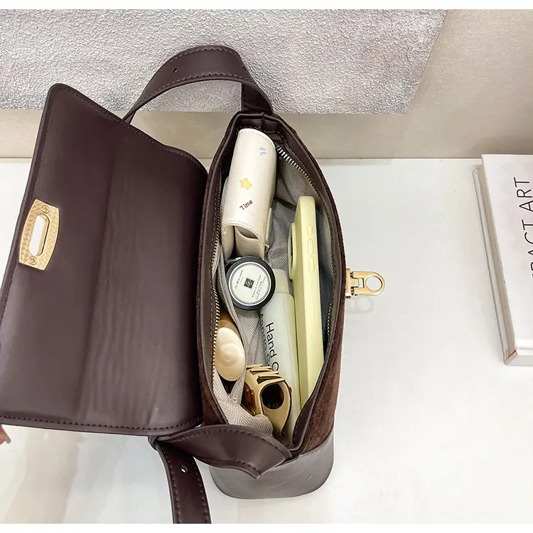 Women Crossbody Bag Beige French Luxury Textured — feature 21
