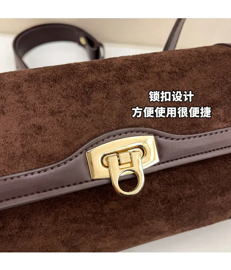 Women Crossbody Bag Beige French Luxury Textured — feature 5