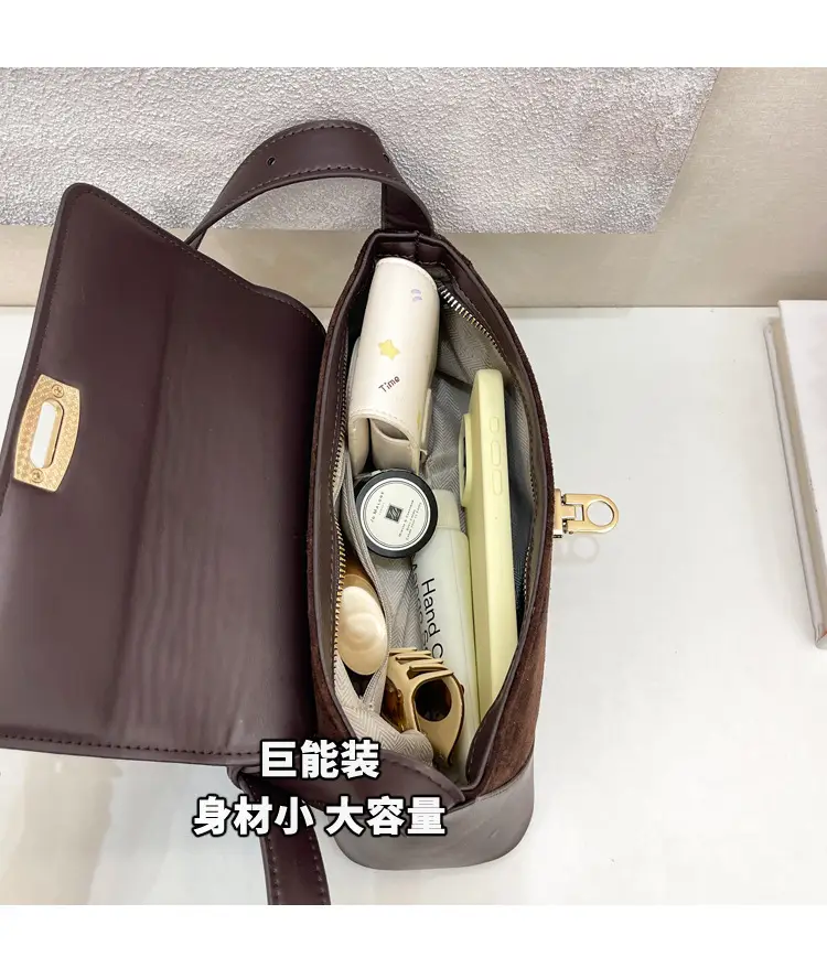 Women Crossbody Bag Beige French Luxury Textured — feature 7