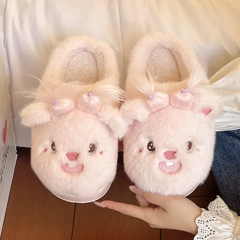 Cute Cartoon Furry Cotton Slippers for Women — feature 5