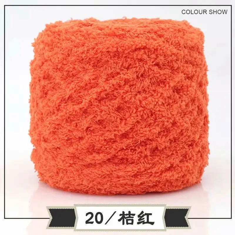 Skin-Friendly Velvet Three-Strand Coral Fleece 100g Towel Yarn Towel Thread Chenille Baby Scarf Yarn Hand-Knitted Thick Yarn Wholesale