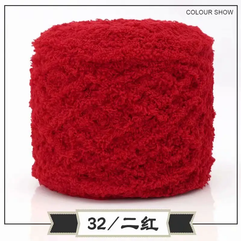 Skin-Friendly Velvet Three-Strand Coral Fleece 100g Towel Yarn Towel Thread Chenille Baby Scarf Yarn Hand-Knitted Thick Yarn Wholesale