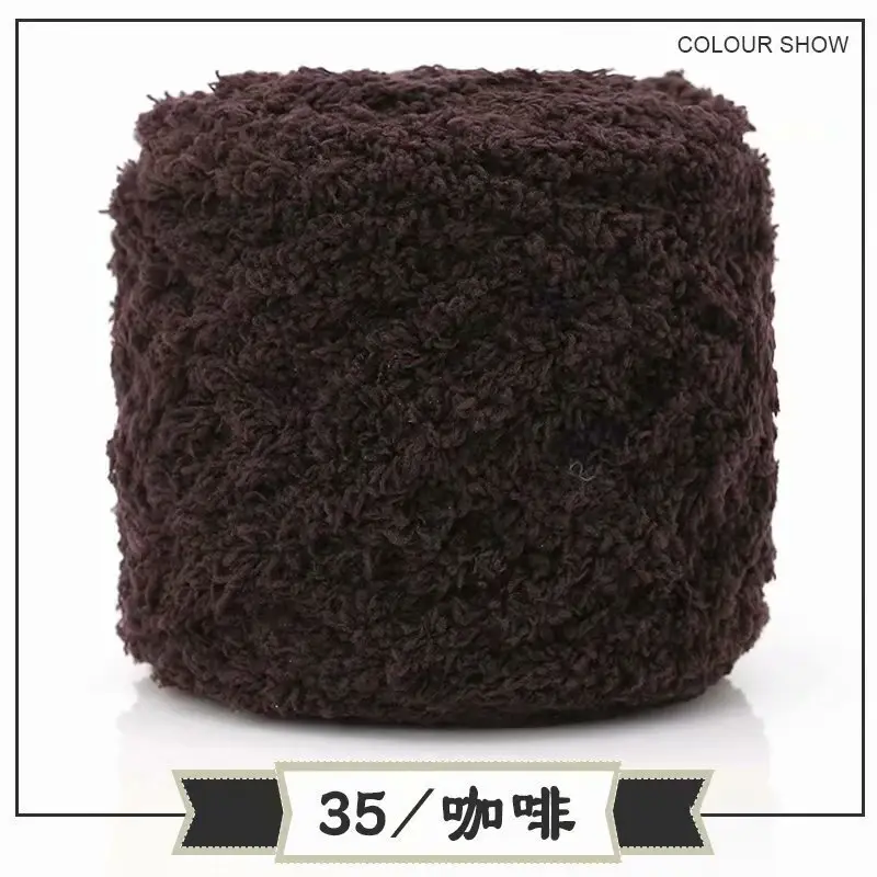 Skin-Friendly Velvet Three-Strand Coral Fleece 100g Towel Yarn Towel Thread Chenille Baby Scarf Yarn Hand-Knitted Thick Yarn Wholesale