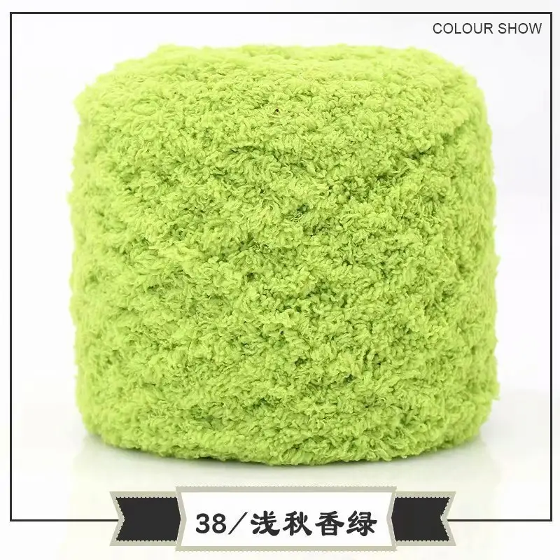 Skin-Friendly Velvet Three-Strand Coral Fleece 100g Towel Yarn Towel Thread Chenille Baby Scarf Yarn Hand-Knitted Thick Yarn Wholesale