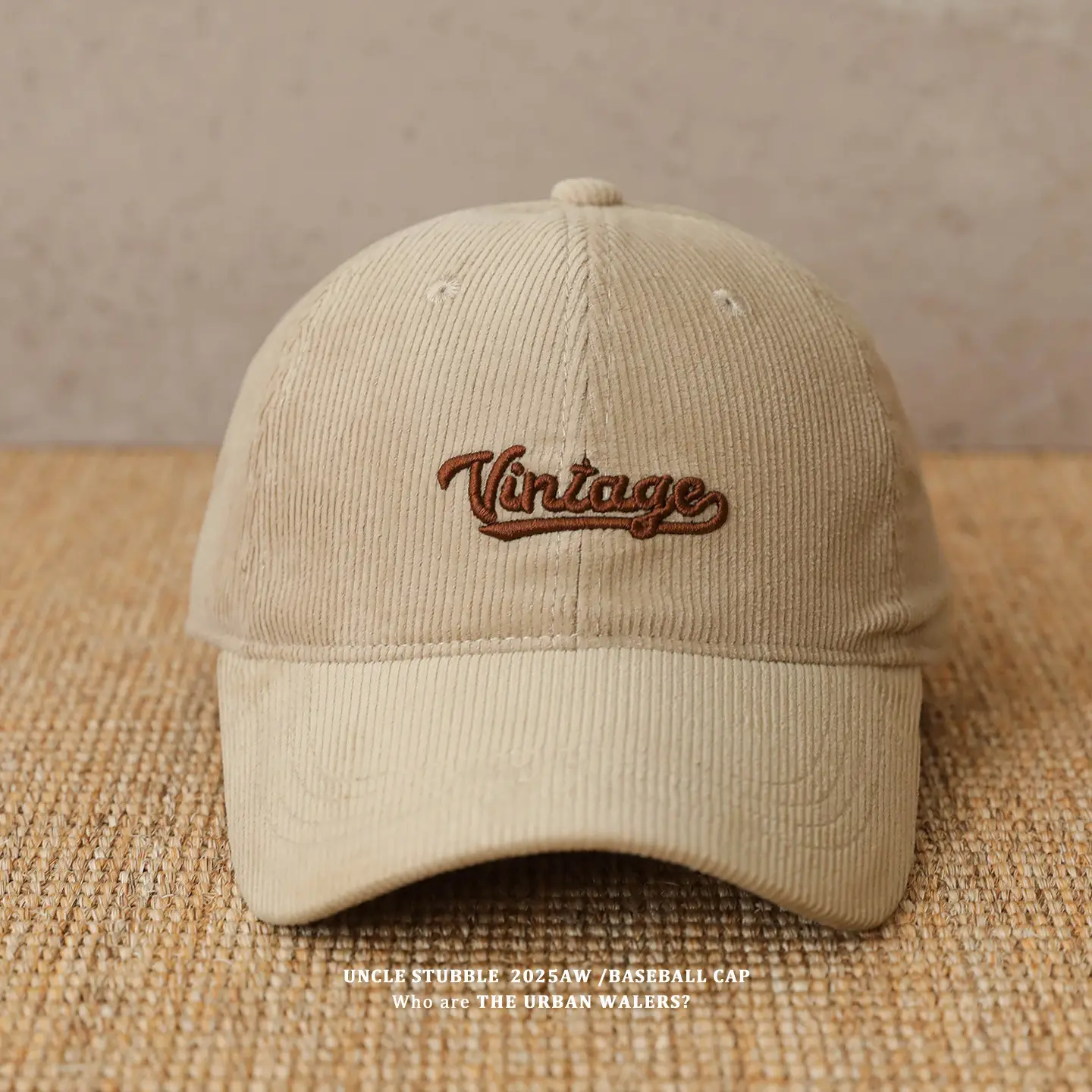 Korean Style Embroidered Duckbill Cap for Men Women Brown Beige — feature 3