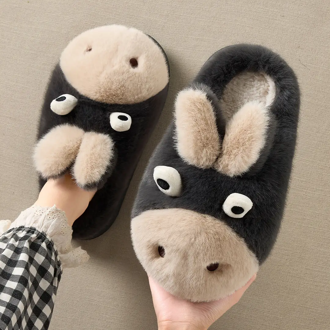 Winter Cotton Slippers for Women, Cute Men's New Style, Indoor Home Use, Warm, Non-Slip, Soft Sole, Wear-Resistant Cotton Slippers for Women, Wholesale - Image 4