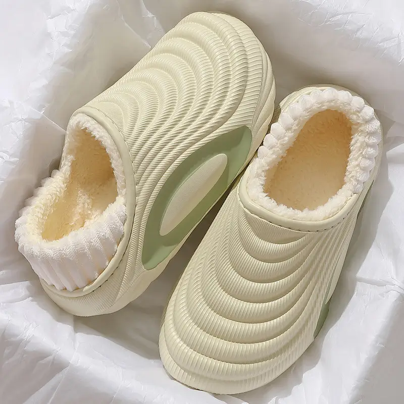 Eva Waterproof Cotton Slippers for Women, New Winter Style, Indoor Home Use, Outdoor Wear, Men's Fleece-Lined Warm Cotton Shoes, Men's Winter - Image 8