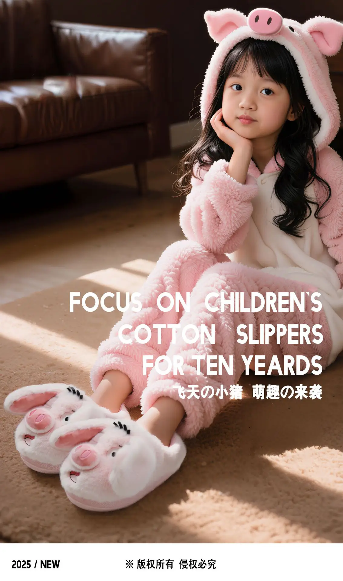 Pink Piggy Design Plush Women Slippers 2025 Warm — feature 24