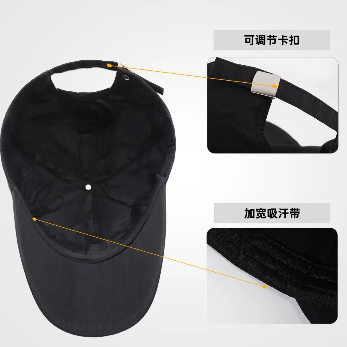 White Duckbill Cap for Men Women Plus Size - Image 8