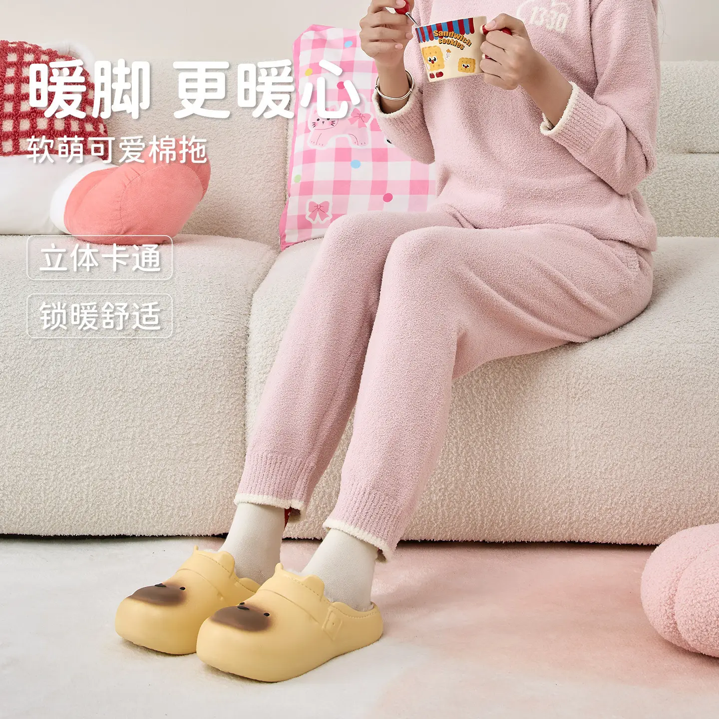 Warm Waterproof Fur Slippers for Women Winter 2025 - Image 8