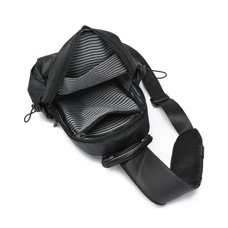 Men's Black Crossbody Sports Bag Large Capacity - Image 7