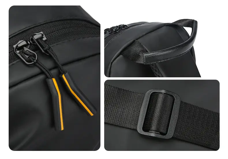Men's Black Crossbody Sports Bag Large Capacity — feature 5