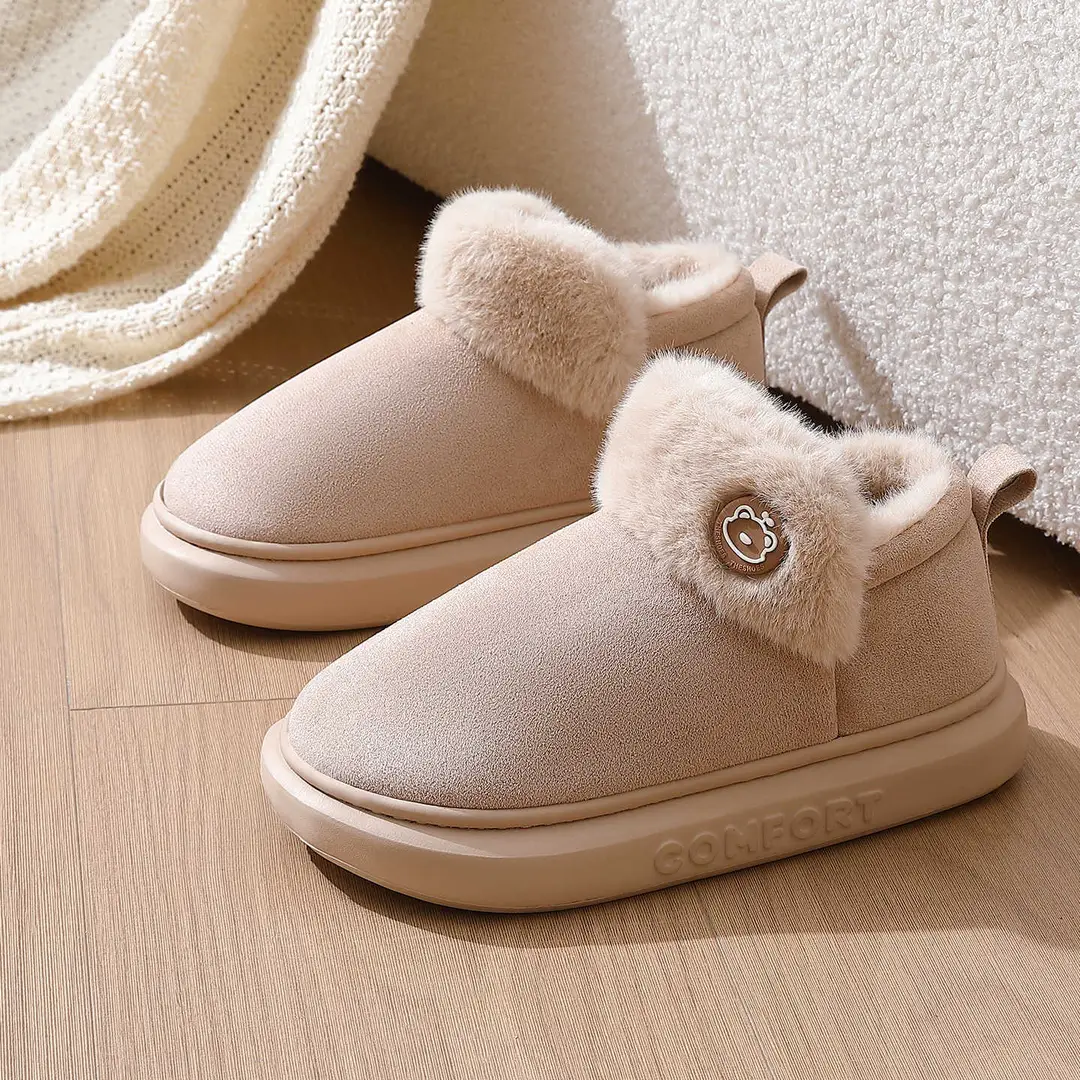 High-Top Cotton Slippers for Women, New Autumn and Winter Bags, Warm and Velvet Indoor and Outdoor Cotton Shoes for Men, Wholesale - Image 2