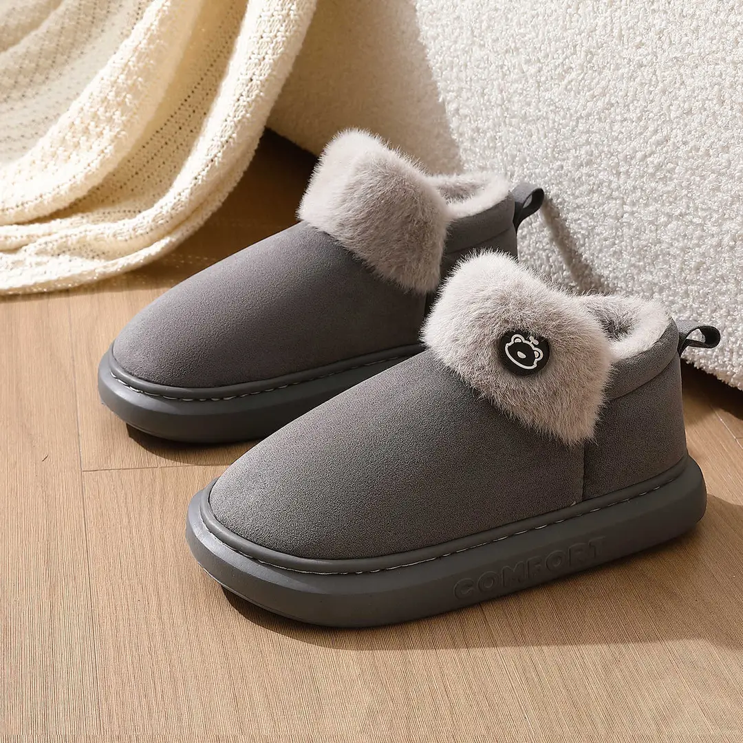 High-Top Cotton Slippers for Women, New Autumn and Winter Bags, Warm and Velvet Indoor and Outdoor Cotton Shoes for Men, Wholesale - Image 3