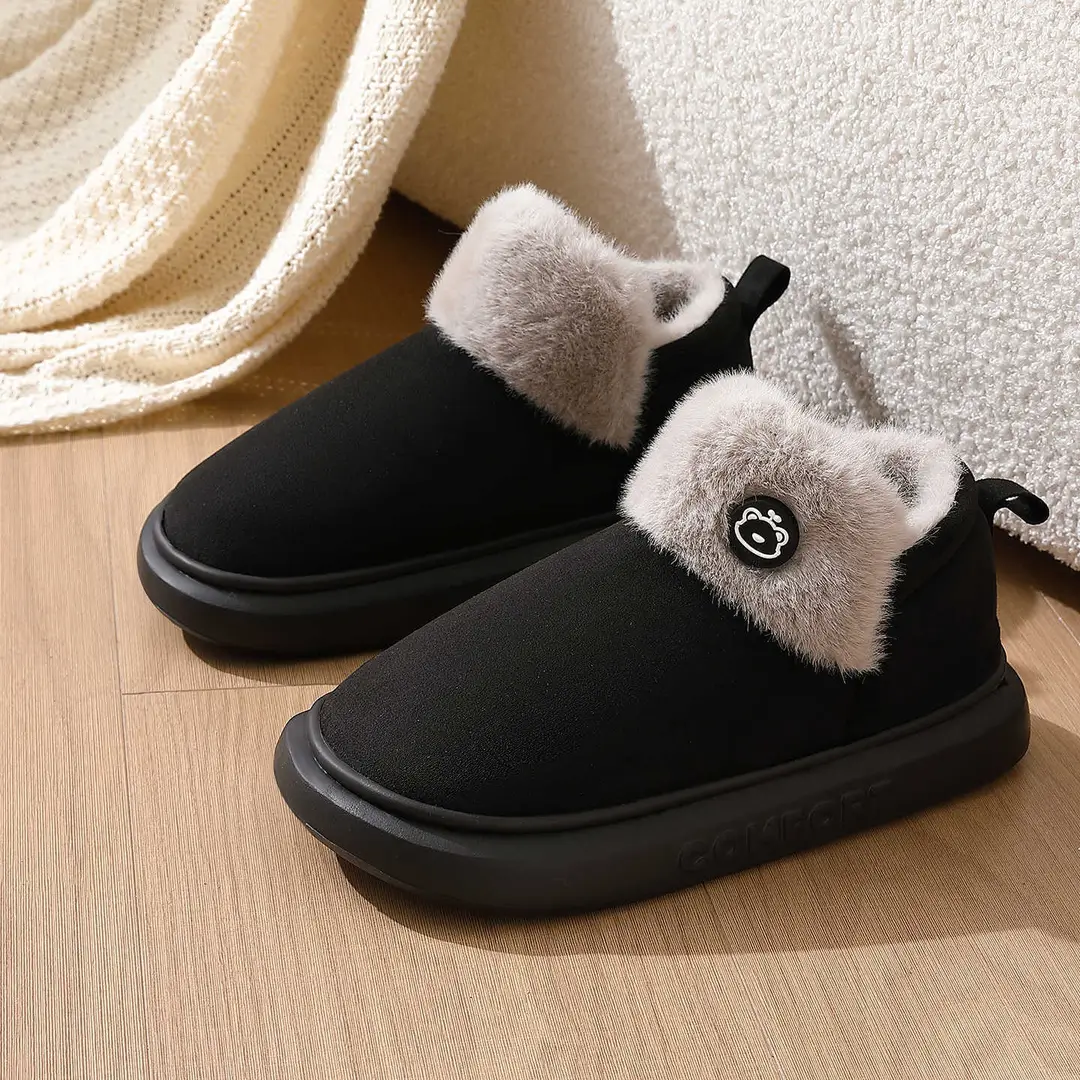 High-Top Cotton Slippers for Women, New Autumn and Winter Bags, Warm and Velvet Indoor and Outdoor Cotton Shoes for Men, Wholesale - Image 4
