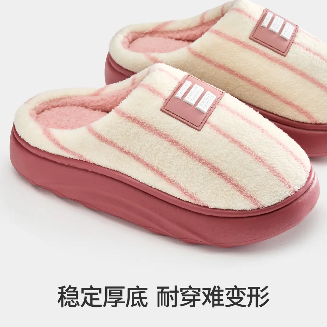 Jialiya Thick-Soled Cotton Slippers for Men Autumn and Winter 2025 New Indoor Home Warm Plus Plush Slippers for Women Wholesale - Image 7