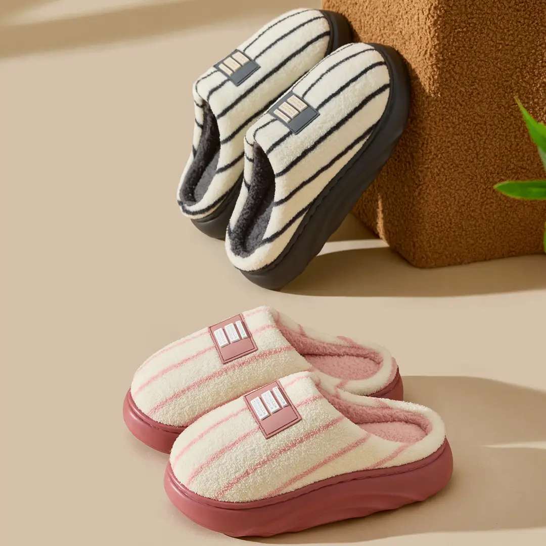 Jialiya Thick-Soled Cotton Slippers for Men Autumn and Winter 2025 New Indoor Home Warm Plus Plush Slippers for Women Wholesale - Image 8