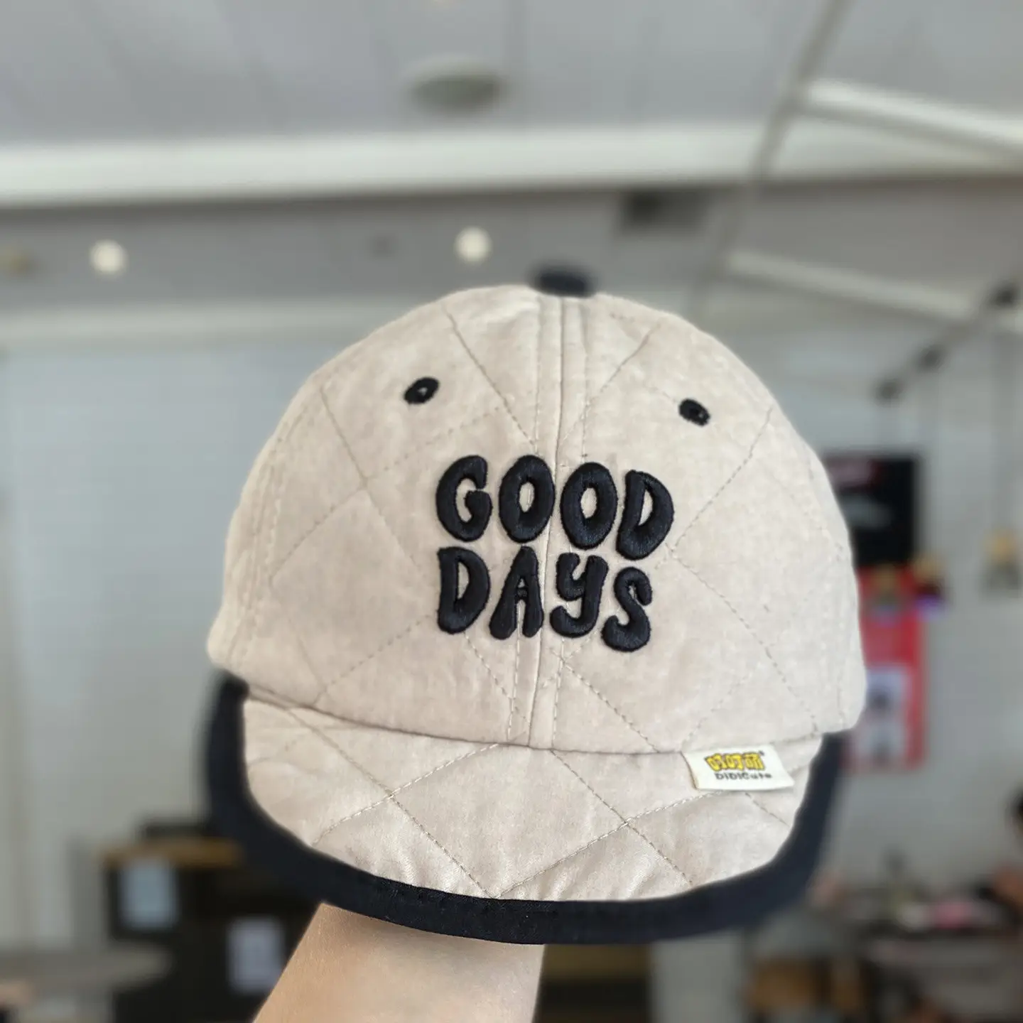 Brown "Good Days" Duckbill Cap for Kids Winter — feature 10