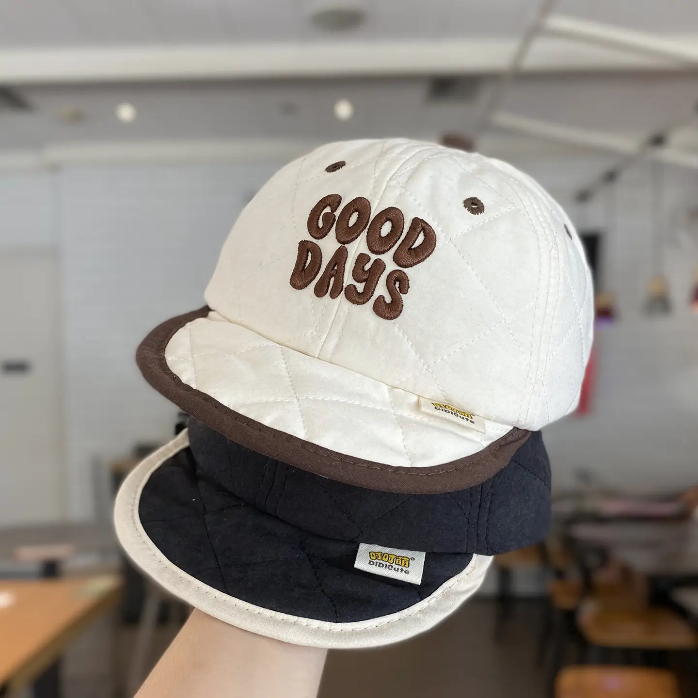 Brown "Good Days" Duckbill Cap for Kids Winter — feature 4