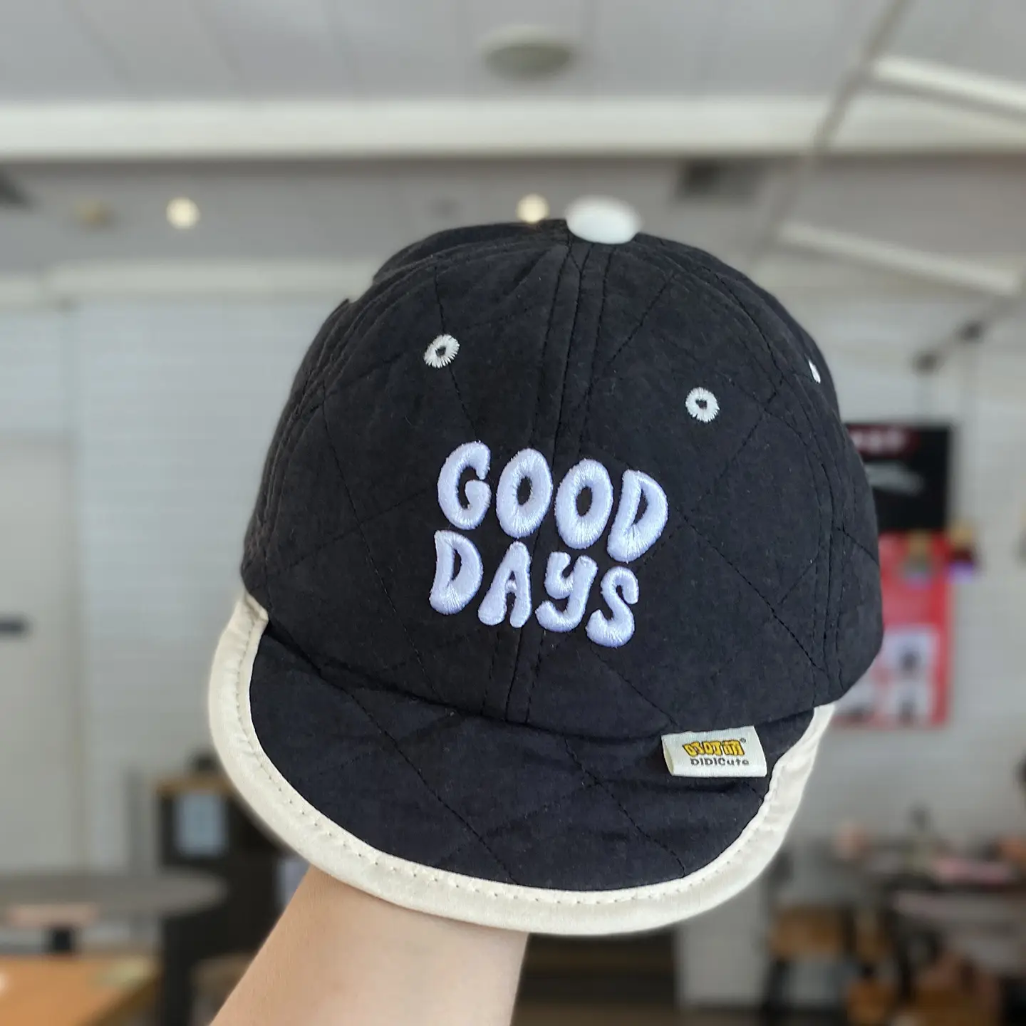 Brown "Good Days" Duckbill Cap for Kids Winter - Image 2
