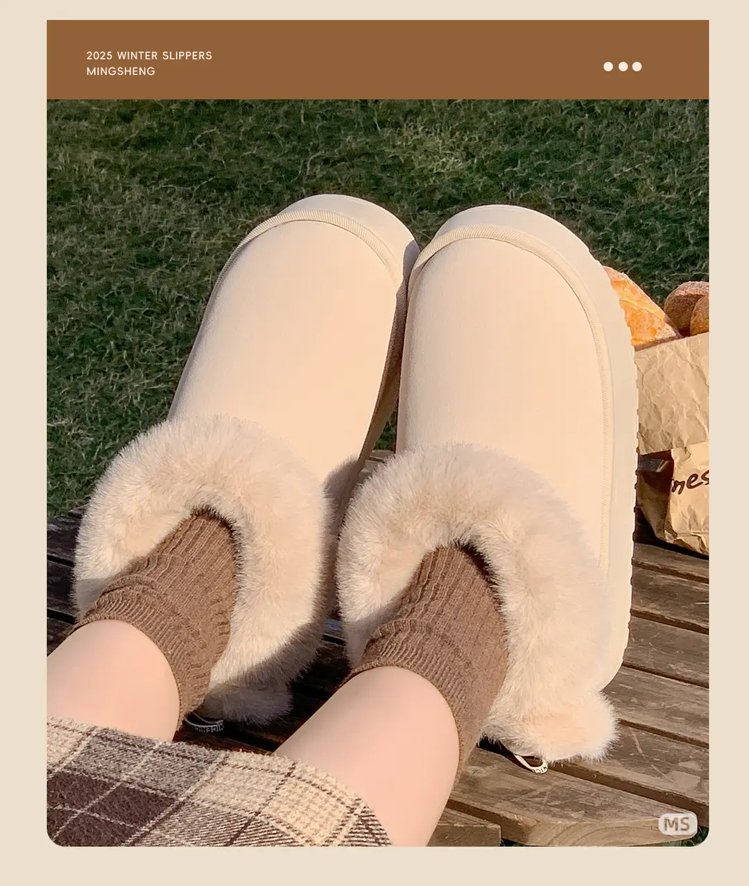 New Thick-Soled Heightening Fur-Knot Bow Cotton Boots for Women in Winter New Velvet Warm Anti-Slip Couple Snow Boots for Men — feature 4