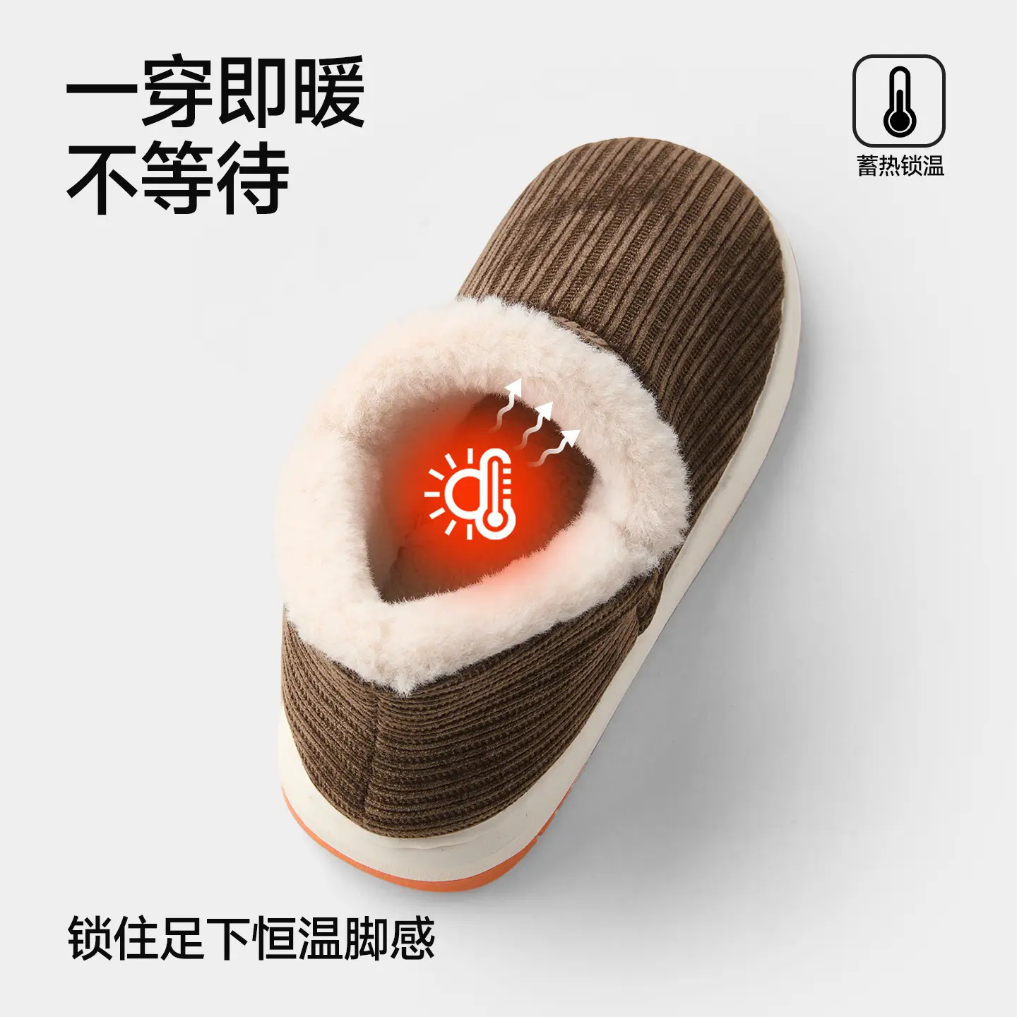Navy Fleece Lined Winter Slippers for Women