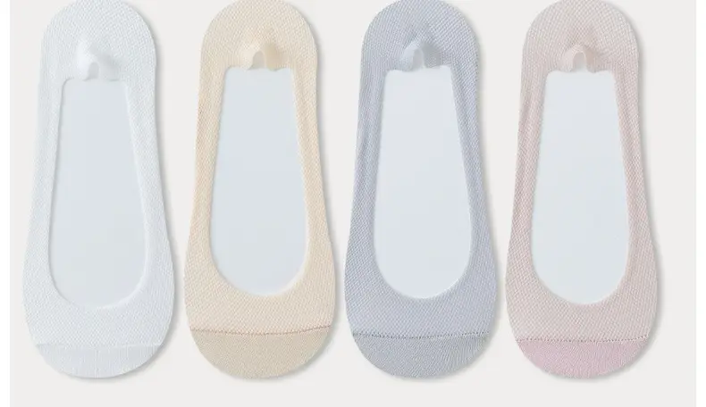 Ice Silk Boat Socks for Women, Non-Slip, No Heel Drop, Summer Thin Low-Cut Shallow Mouth, Autumn High-Heeled Shoes Socks, Invisible Mesh — feature 15